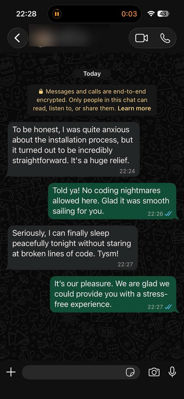 Customer feedback