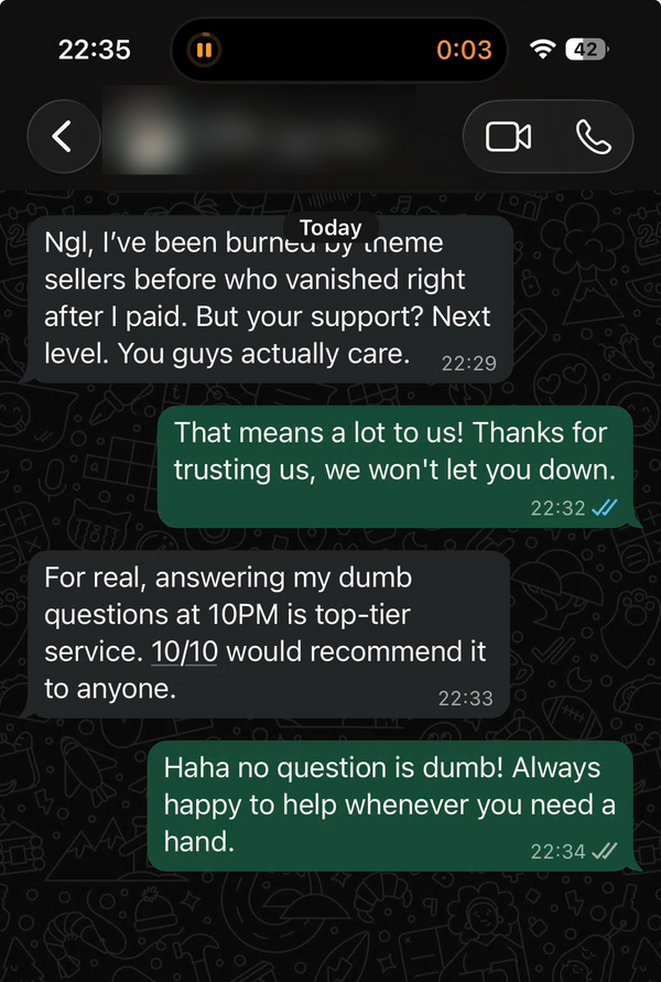 Customer feedback