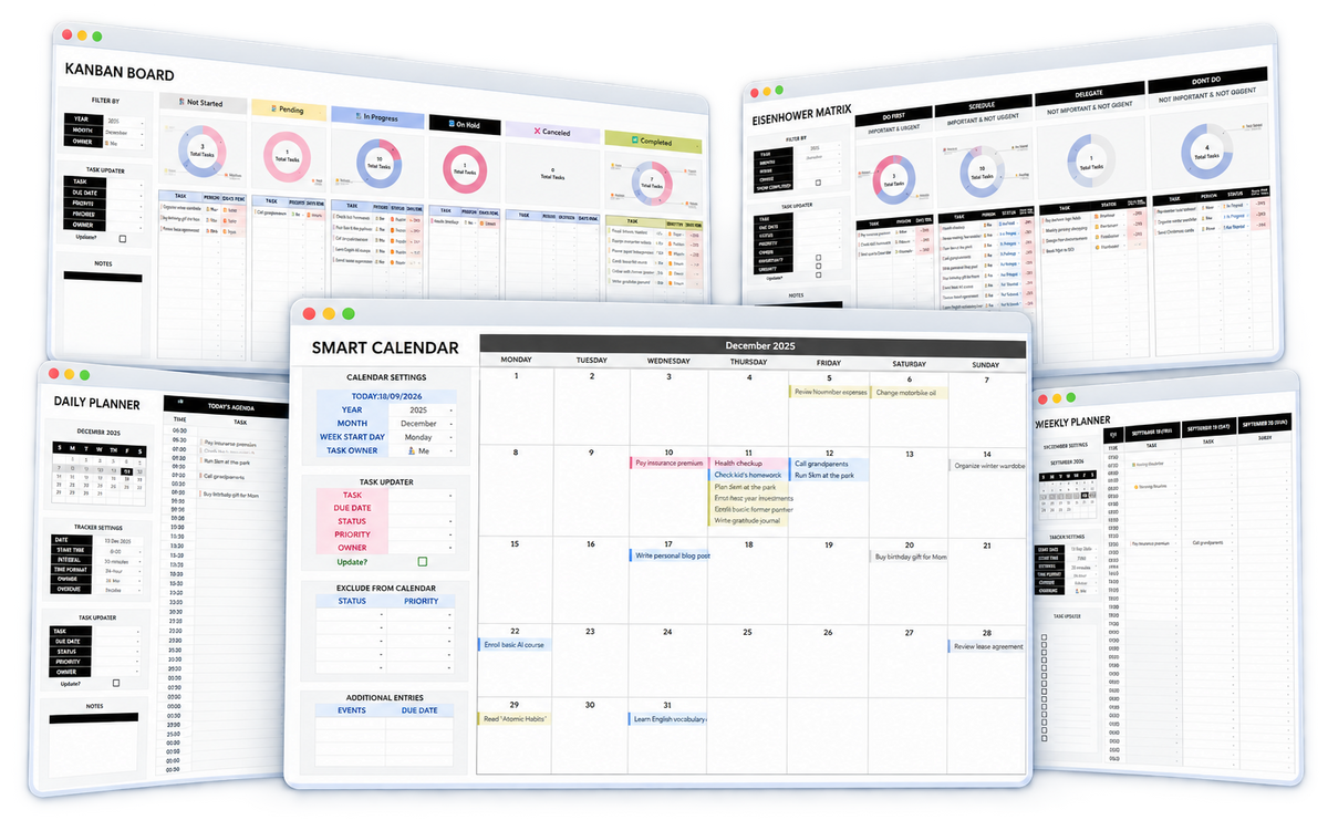 Productivity Sheets