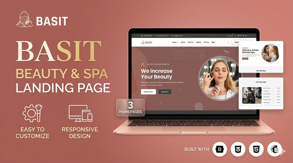 Basit | Ready-to-Use Beauty Salon Landing Page