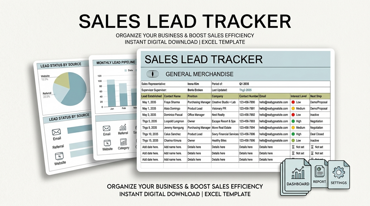 Efficient Sales Lead Tracking Sheet