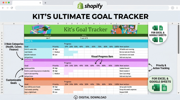 Dynamic Goal Tracking Sheet