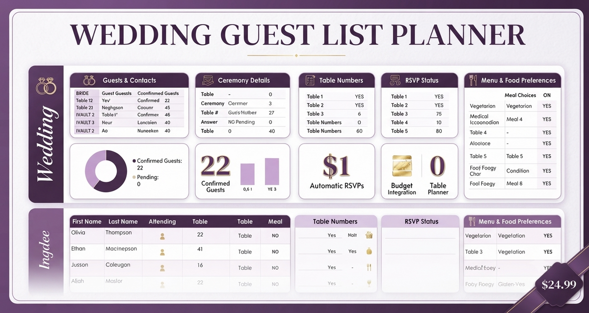 Comprehensive Guest List Tracker Template