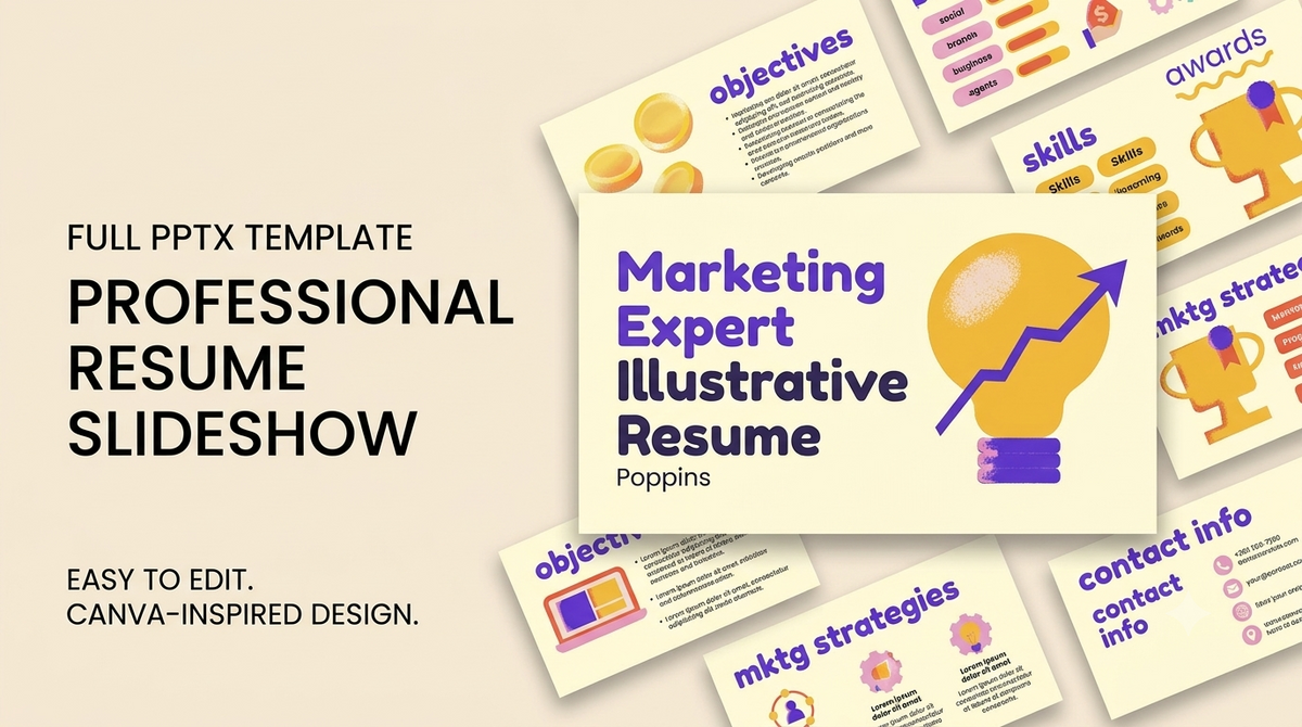 Creative Illustrated Marketing Portfolio Deck
