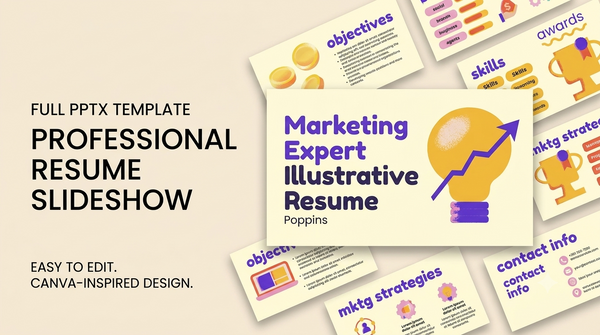 Creative Illustrated Marketing Portfolio Deck