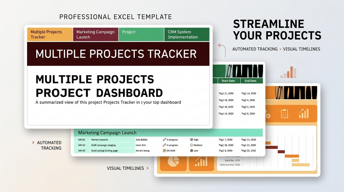 Comprehensive Multi-Project Management Spreadsheet
