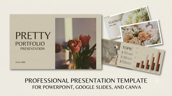 Elegant Minimalist Floral Portfolio Presentation