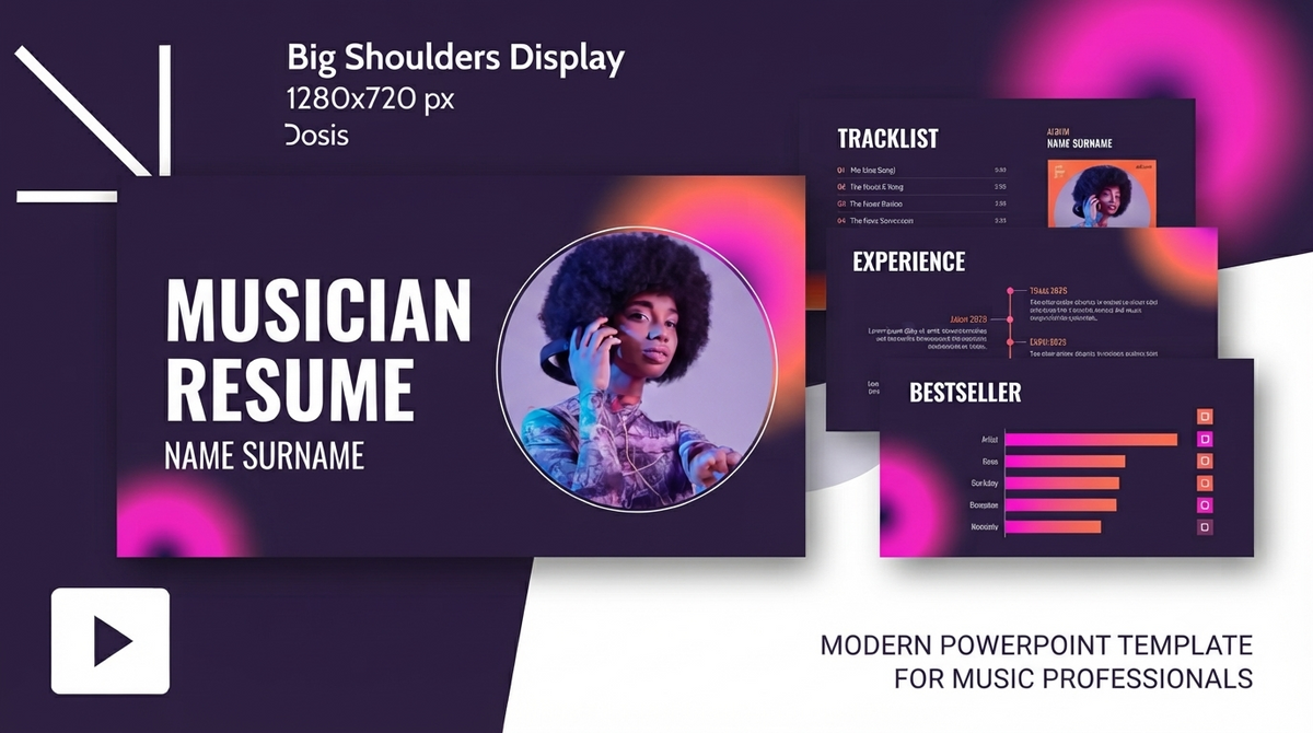 Modern Musician Portfolio Presentation Deck