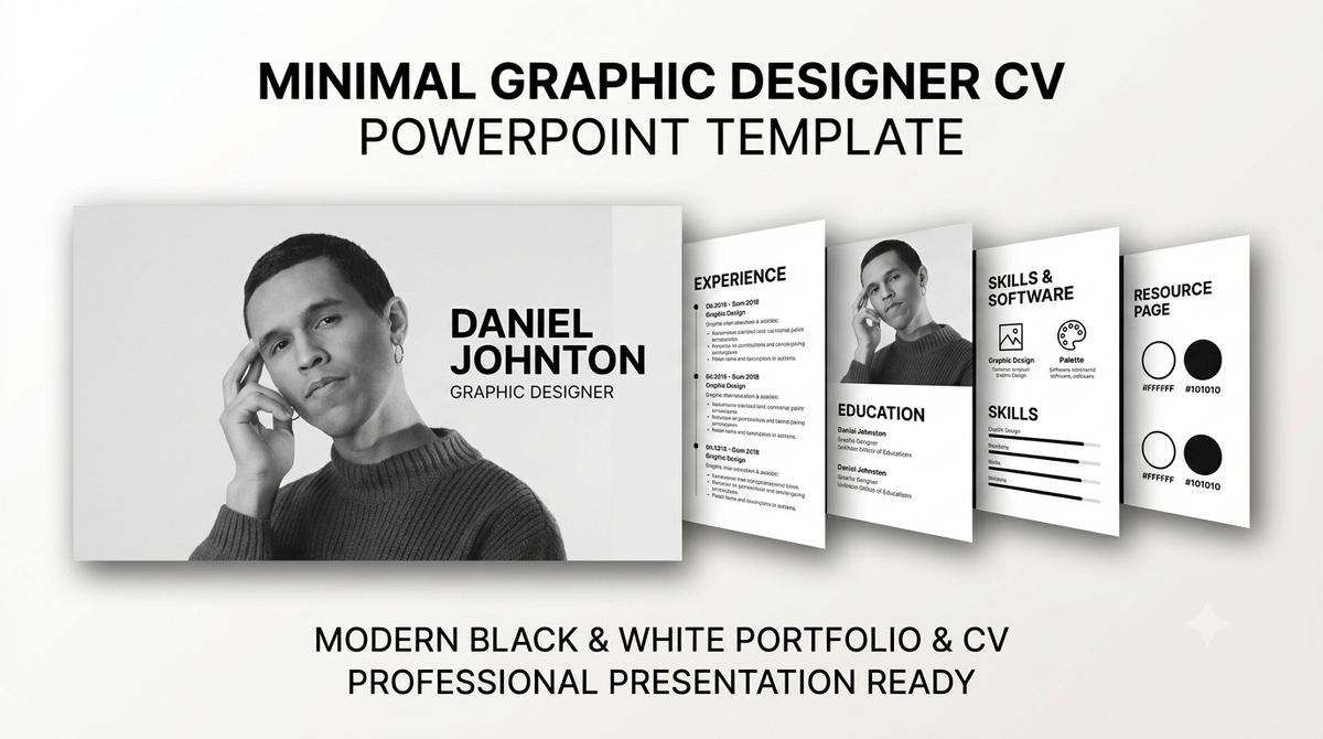 Sophisticated Minimalist Designer Portfolio Deck