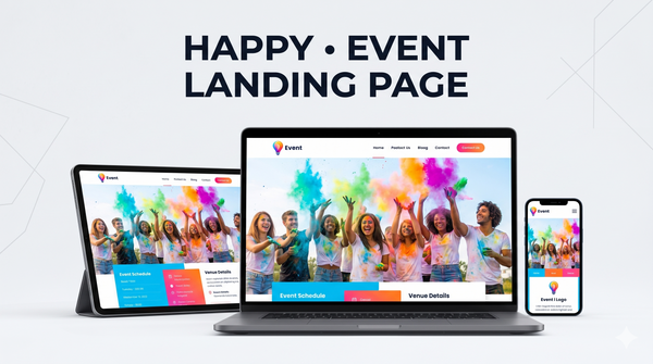 Happy - Clean and Creative Event HTML Landing Page