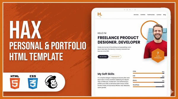 Hax - Clean and Simple Portfolio HTML Template