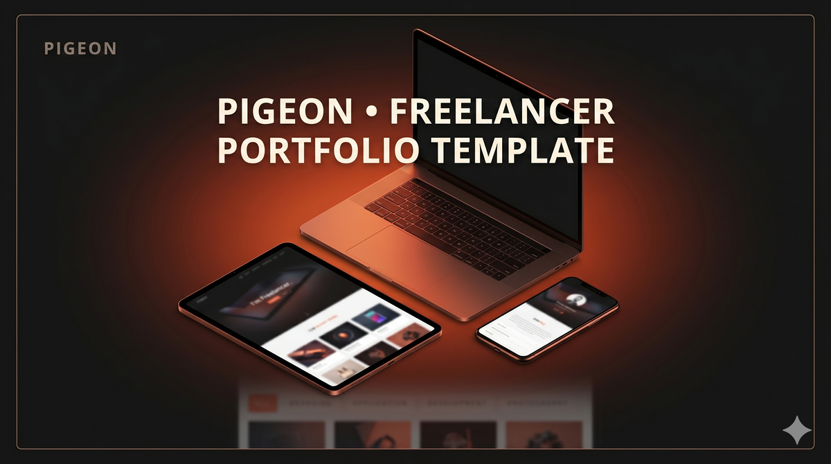 Pigeon - Minimalist Personal Portfolio Landing Page