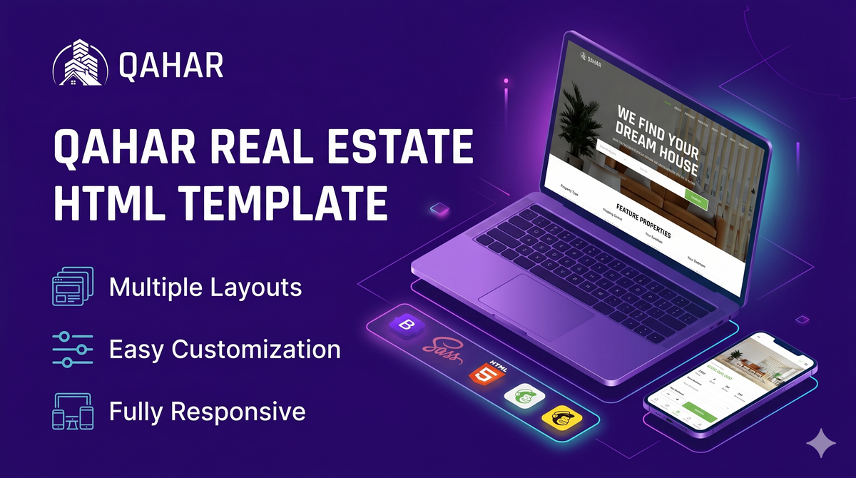 Qaher: Mobile-Optimized Real Estate Landing Page