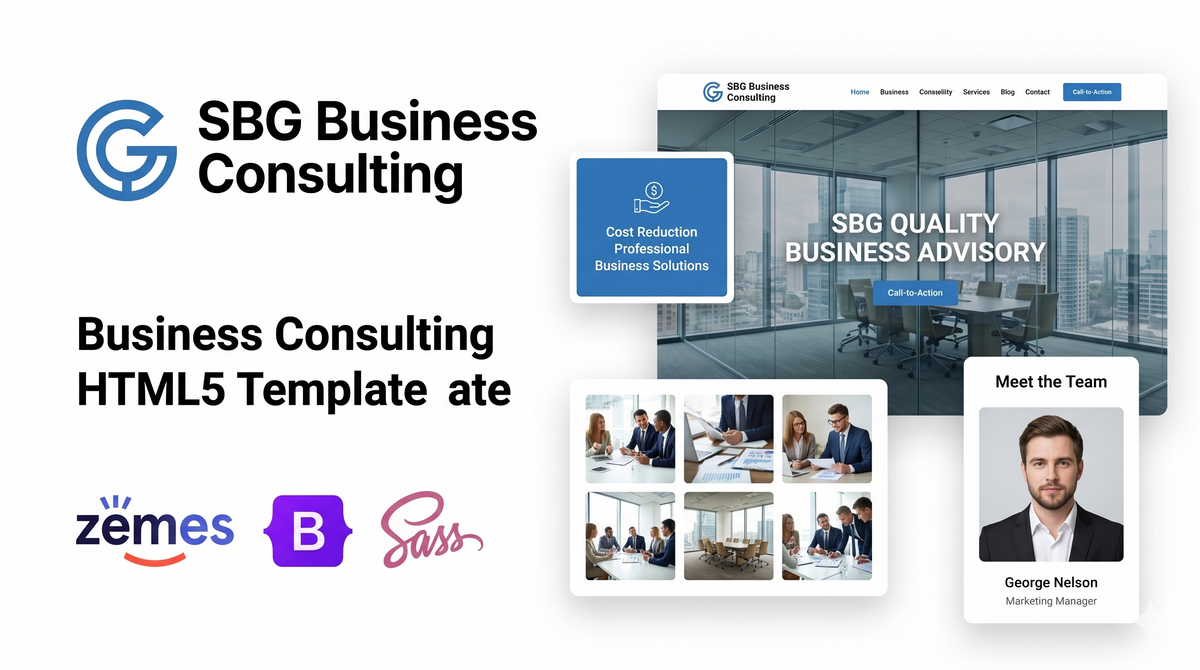 SBG - Clean and Simple Business HTML Landing Page