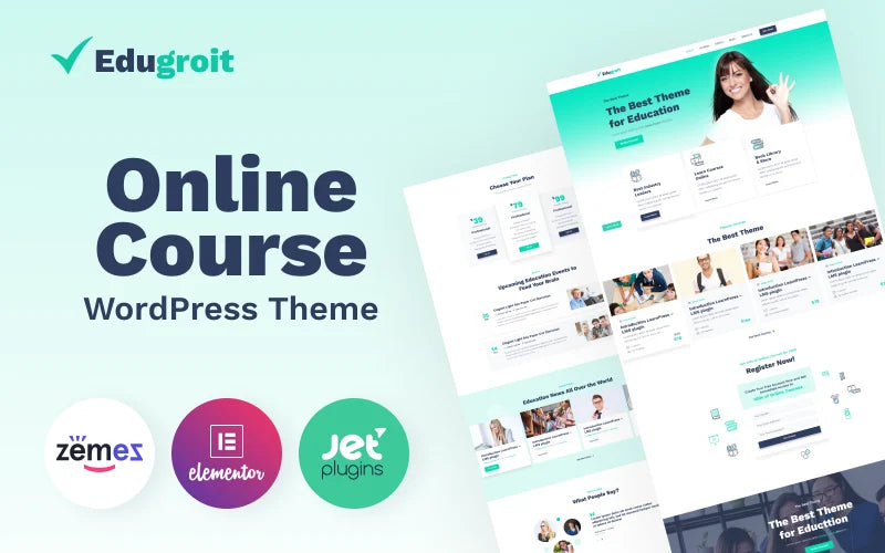 Edugroit - Education Platform & Online Course WordPress Theme
