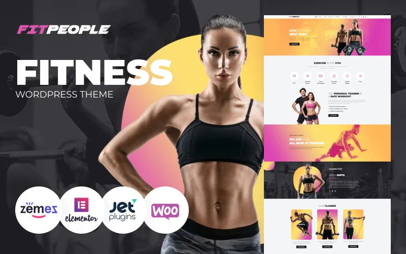 FitPeople - Fitness Gym WordPress Elementor Theme for Health Club Website
