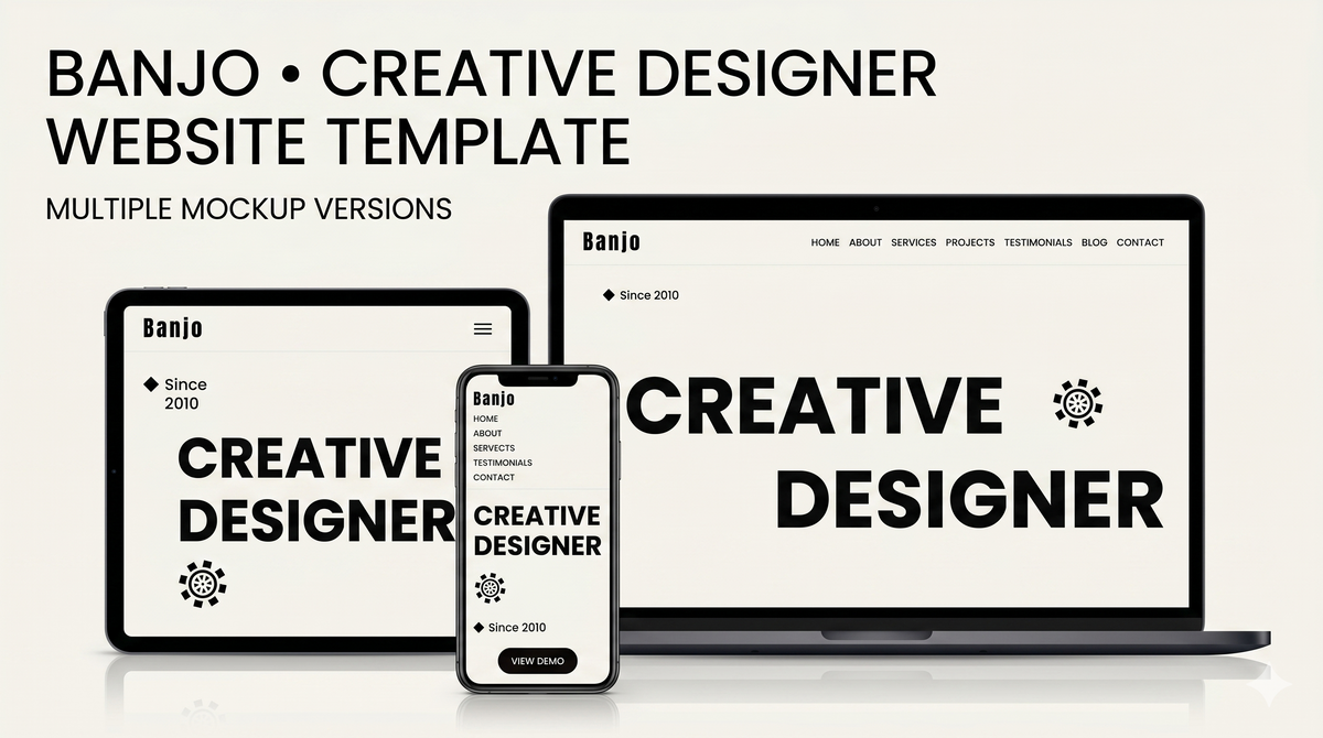 Banjo - Creative Portfolio HTML Landing Page Template
