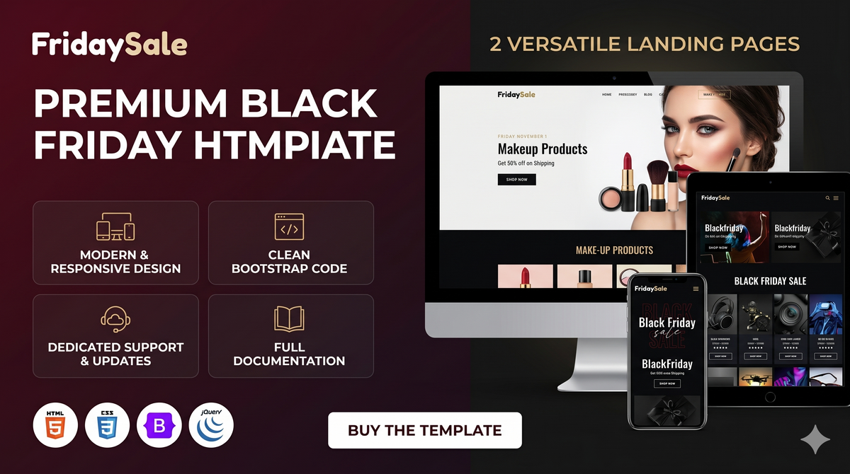 Black Friday Landing Page | High-Impact FridaySale HTML