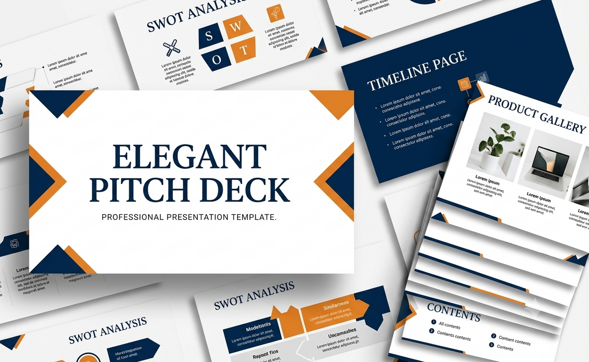 Professional Pitch Deck Template - Business Presentation Suite