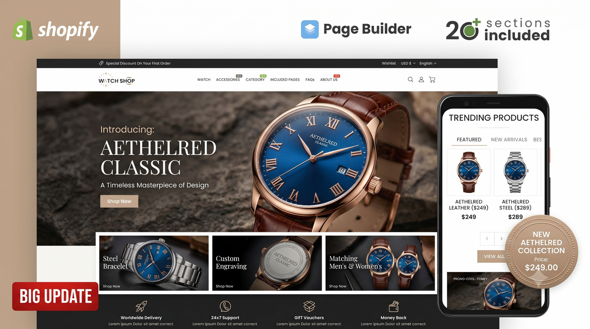 Chronos – Conversion-Optimized Watch & Jewelry Shopify Theme
