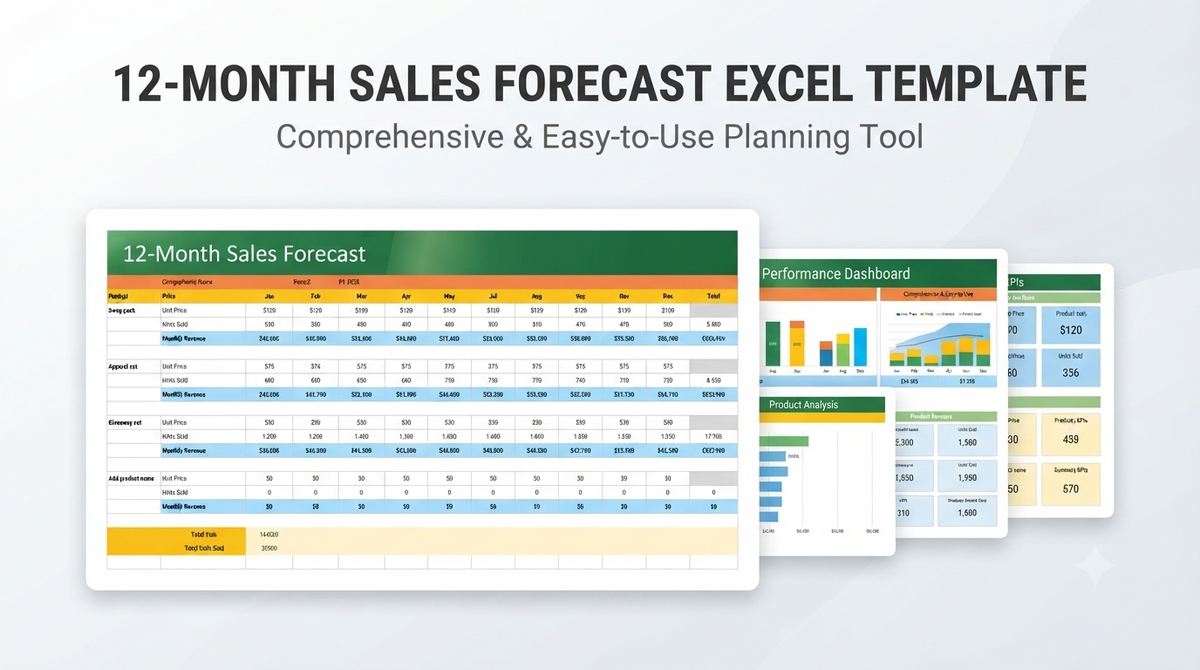 Annual Sales Forecasting Spreadsheet