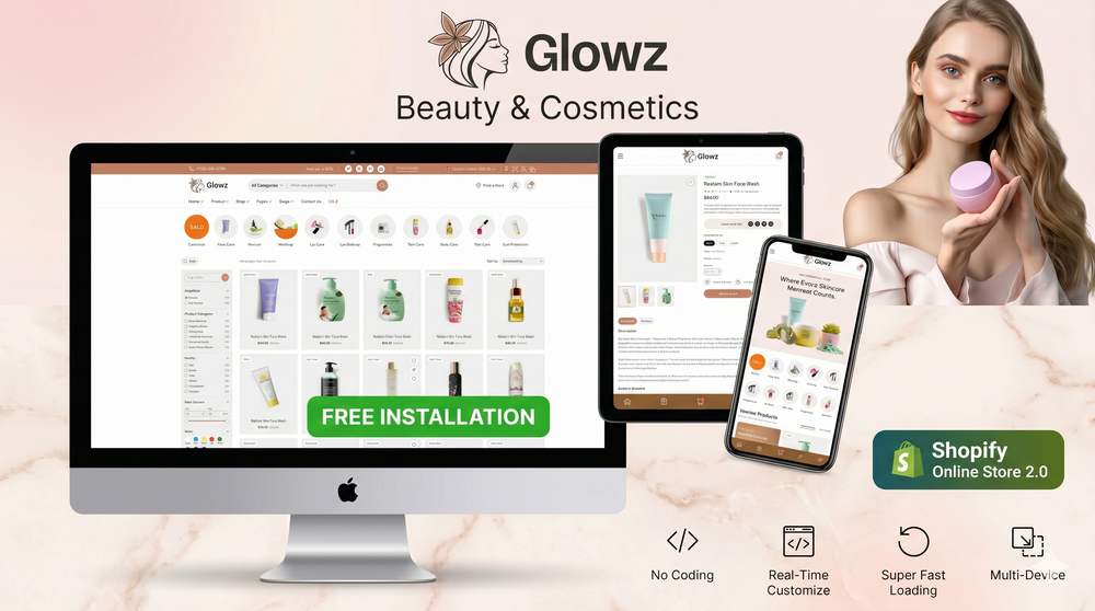Modern Beauty & Cosmetics Shopify Theme for Online Stores live preview
