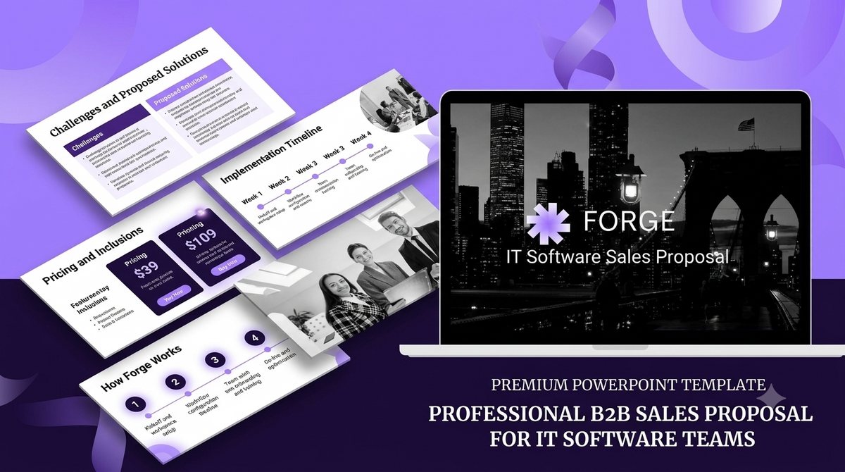 Modern IT Software Sales Proposal Presentation Slides