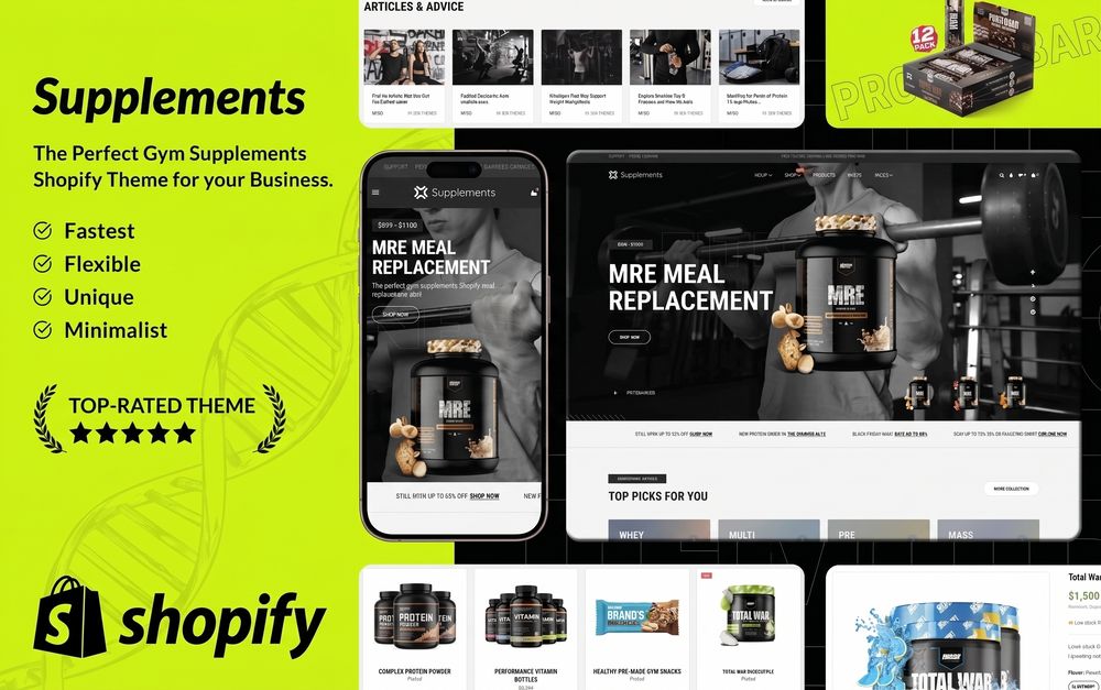 Fitness Supplements Shopify Theme – Sell Nutrition Products Online live preview