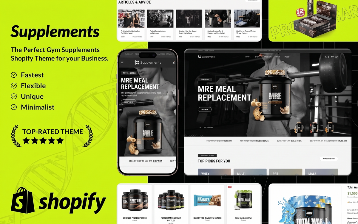 Fitness Supplements Shopify Theme – Sell Nutrition Products Online