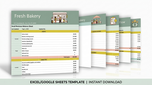 Professional Small Business Balance Sheet