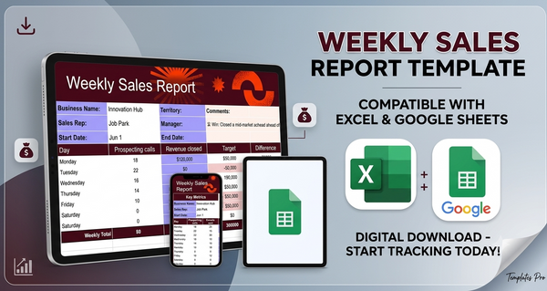 Dynamic Weekly Sales Report Sheet