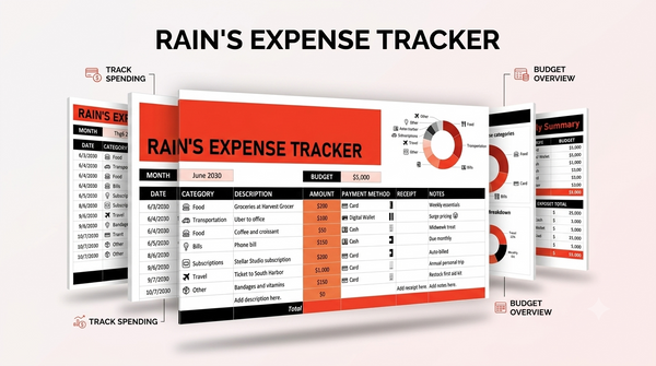 Comprehensive Expense Management Spreadsheet