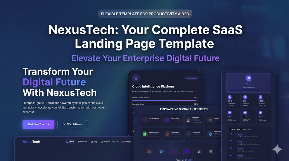 High-Converting Landing Page for SaaS & IT Service Businesses live preview