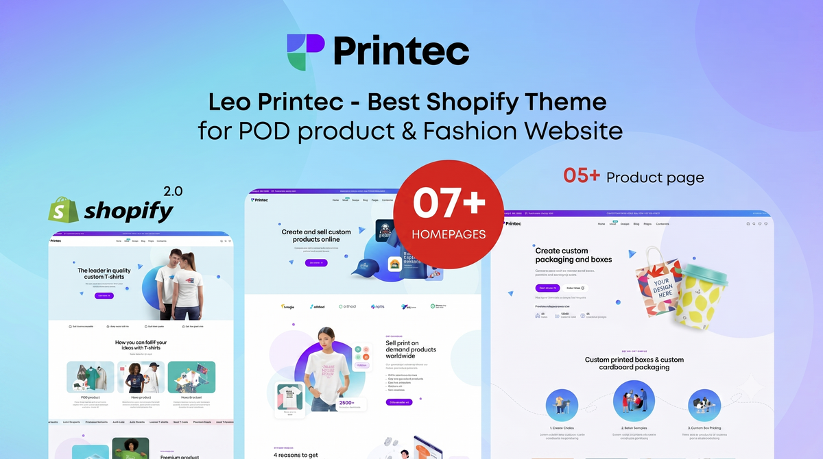 Leo Printec | Shopify Theme For Print On Demand & Fashion Apparel Store