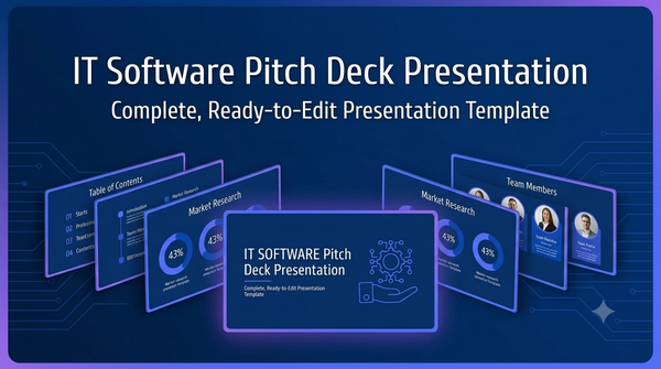 Modern AI & IT Software Pitch Deck Template - Professional Tech Presentation