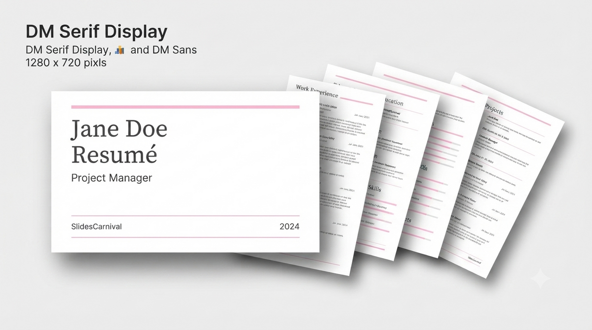 Sleek Minimalist Professional Resume Deck