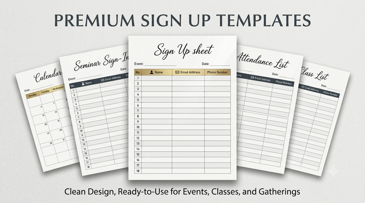 Versatile Event Sign-Up Sheet Template