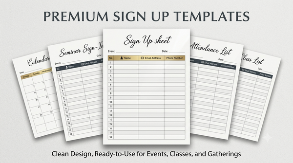 Versatile Event Sign-Up Sheet Template