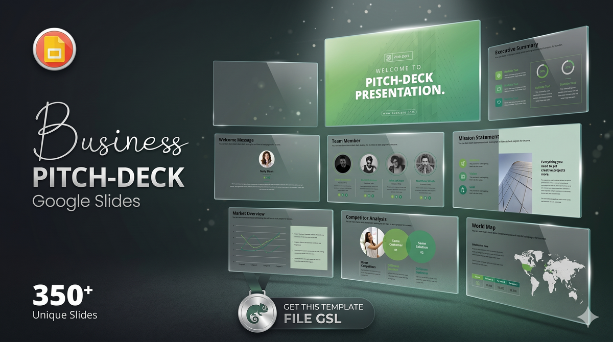 Investor Pitch Deck Google Slides Template for Startups