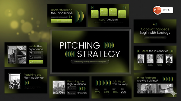 Pitching Strategy PowerPoint Template - Pitch Deck for Startups