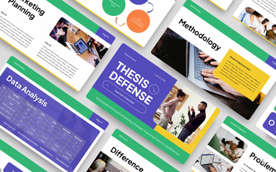 Professional Marketing Thesis Defense Google Slides Template