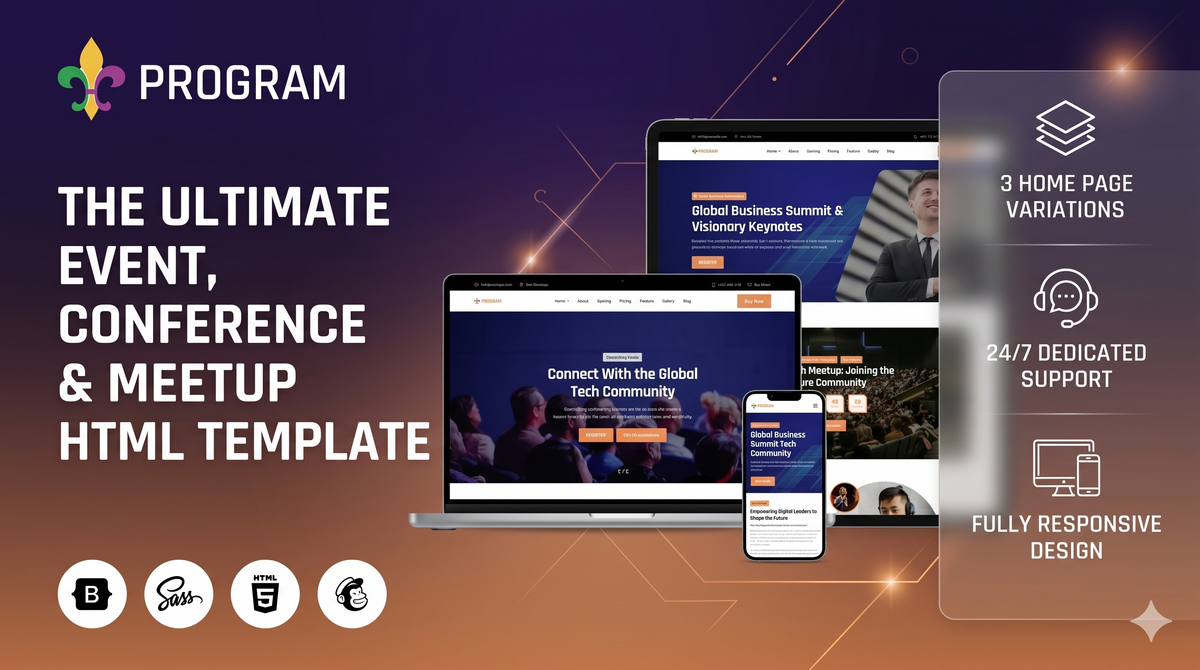 Program — Event, Conference & Meetup HTML5 Landing Page
