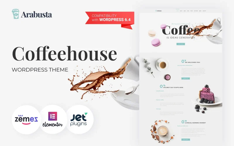 Arabusta - Cafe & Coffee Shop WordPress Theme