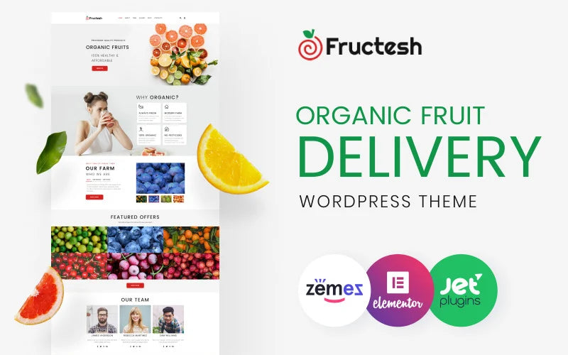 Fructesh - Organic Food WordPress Theme for Fruit Delivery Website