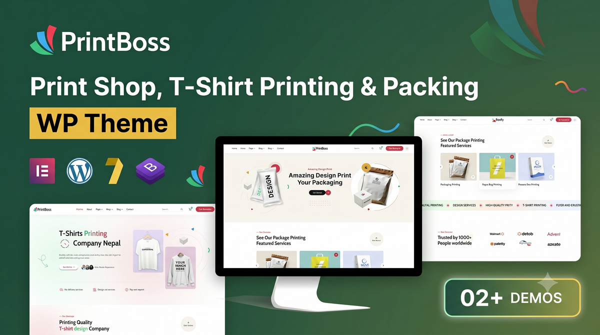 All-in-One WordPress Theme Built for T-Shirt Printing & Packaging Growth