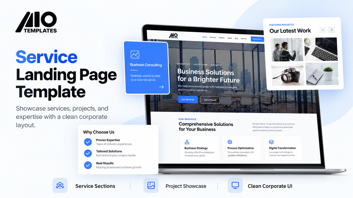 Professionals Service HTML Landing Page Template
